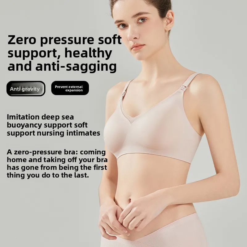 Nursing Bra Sleep - Nylon Zwangerschaps- en Borstvoedingsbeha Postpartum Anti-Doorzak