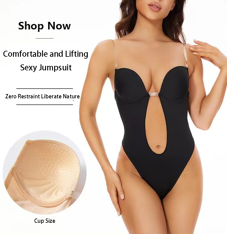 Push Up Bra Padded - Anti-slip lijmloze body shaper bh U-plunge