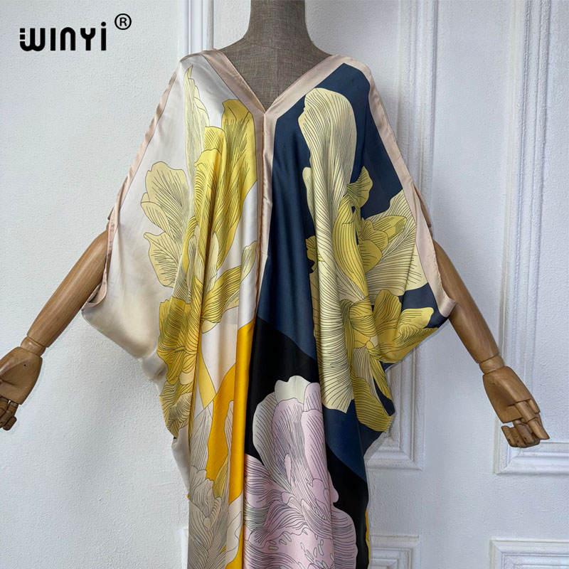 Winyi Zomer Afrikaanse V-Hals  - Robe Silk Women recensie en prijs