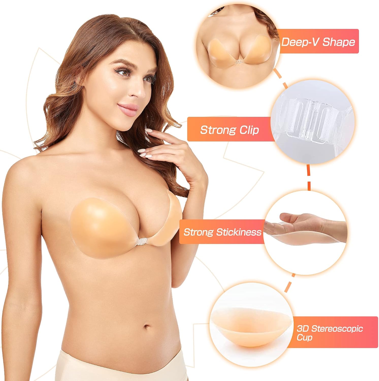 Push-up bh zonder beugels van  - Strapless Bra Backless recensie en prijs