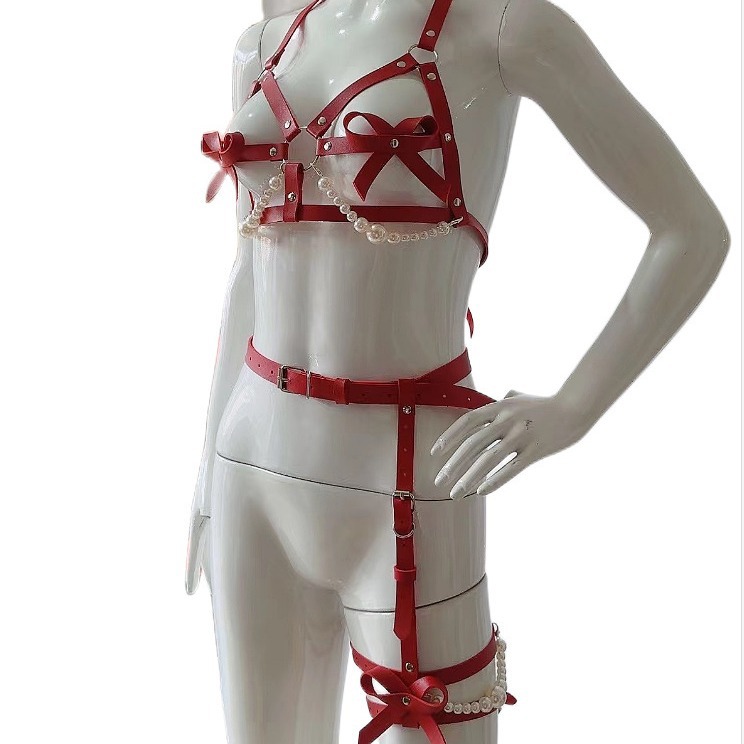 Sexy lederen harnas vrouwen se - Garter Belt Set recensie en prijs